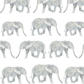 elephant fabric watercolor nursery baby design 