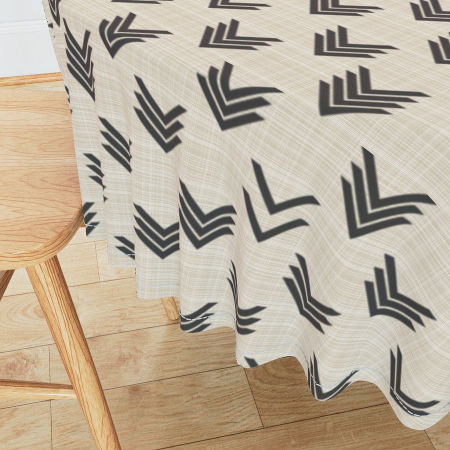 Blurred Chevrons on Linen