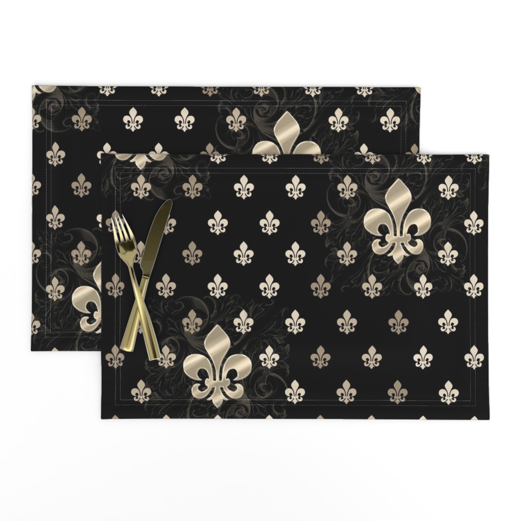 Fleur De Lys-Black & Gold SM2