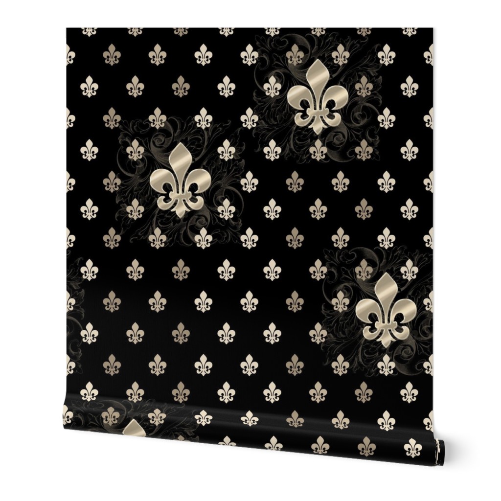 Fleur De Lys-Black & Gold SM2