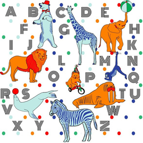 Circus alphabet animals