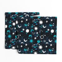 night sky galaxy fabric // nursery baby night sky nursery aqua