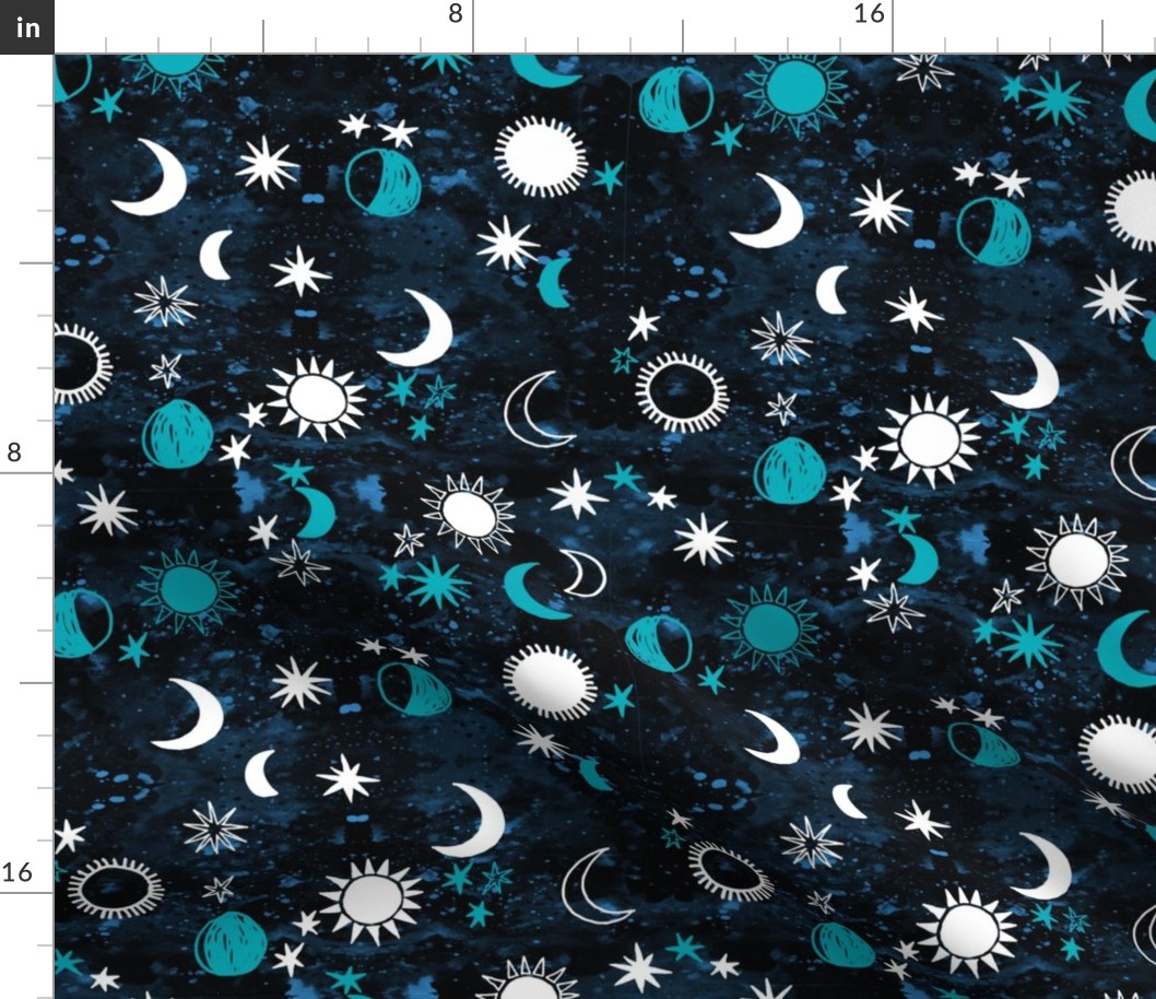 night sky galaxy fabric // nursery baby night sky nursery aqua