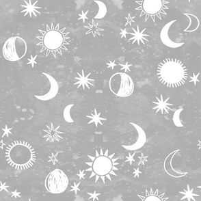 night sky galaxy fabric // nursery baby night sky nursery grey