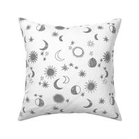 night sky galaxy fabric // nursery baby night sky nursery grey