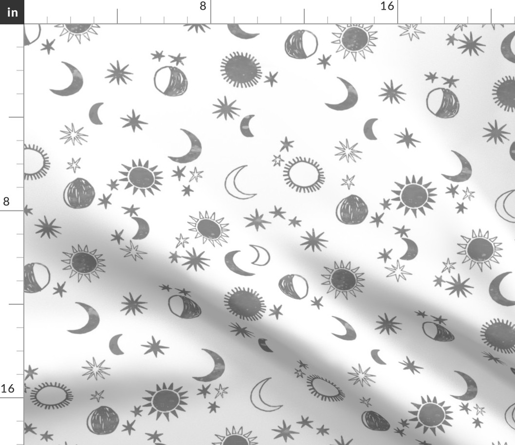 night sky galaxy fabric // nursery baby night sky nursery grey