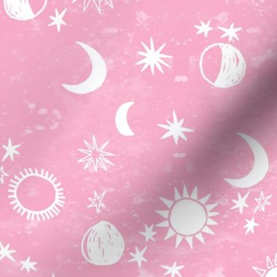 night sky galaxy fabric // nursery baby night sky nursery pink