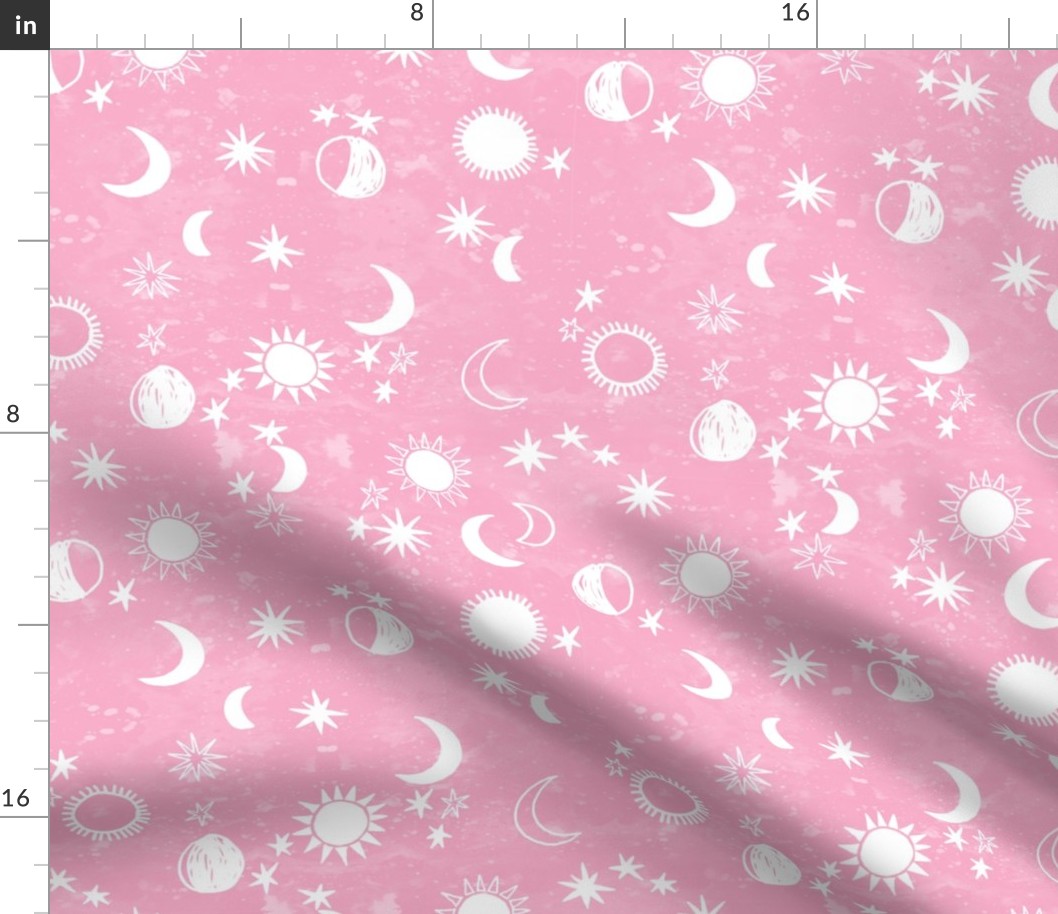 night sky galaxy fabric // nursery baby night sky nursery pink