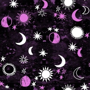 night sky galaxy fabric // nursery baby night sky nursery dark purple