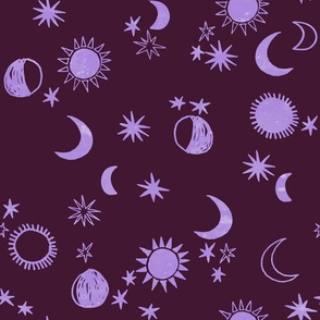 night sky galaxy fabric // nursery baby night sky nursery purple