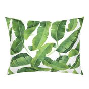 Watercolor Banana Leaves