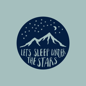 Let's Sleep Under the Stars || Pillow layout - navy and dusty blue