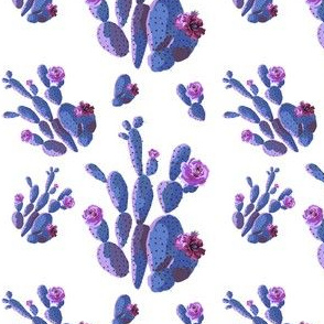 4" Retro Cactus - Blueish Purple