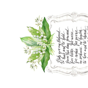 Wedding Vows Lily of the Valley 18x28