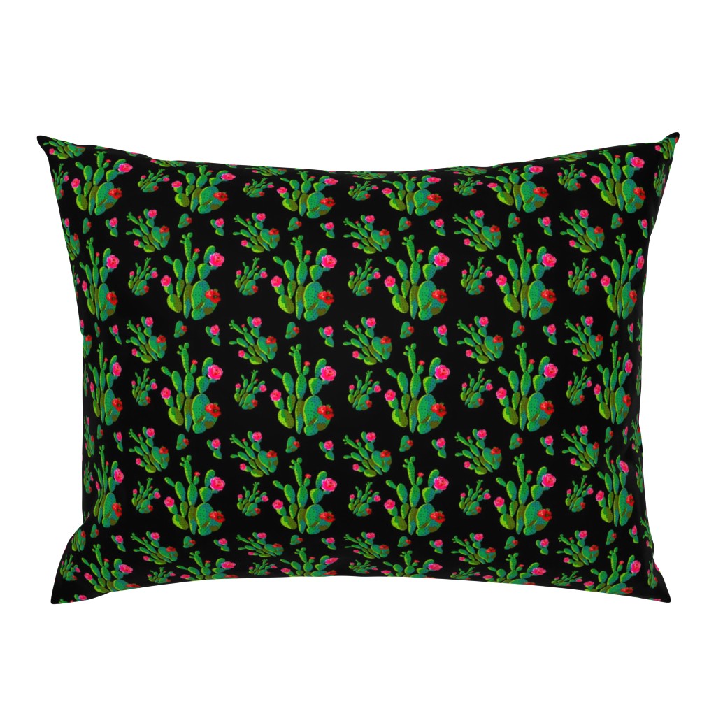 4" Retro Cactus - Bright Green & Black