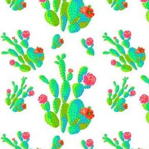 4" Retro Cactus - Neon Green