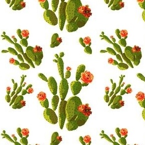 4" Retro Cactus - Orange & Green