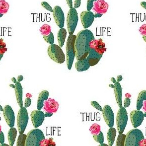 4" Thug Life - White