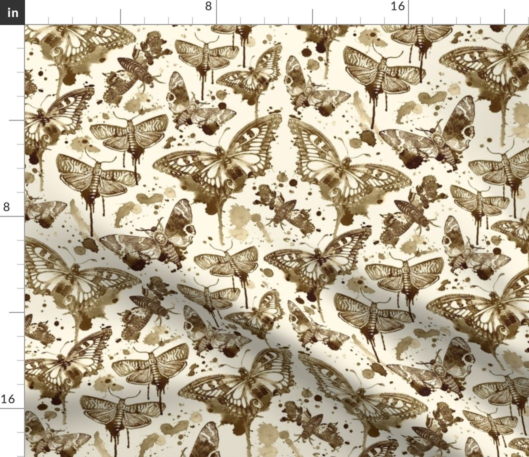 Sepia Splatter Moths