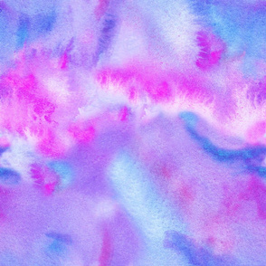 Abstract Pink, Blue and Purple Watercolor