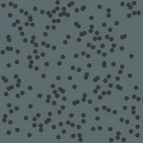 Confetti dots - washed black on dusty ocean blue || by sunny afternoon