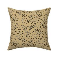Confetti dots - washed black on sand yellow small dots || by sunny afternoon