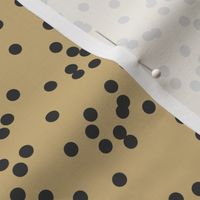 Confetti dots - washed black on sand yellow small dots || by sunny afternoon