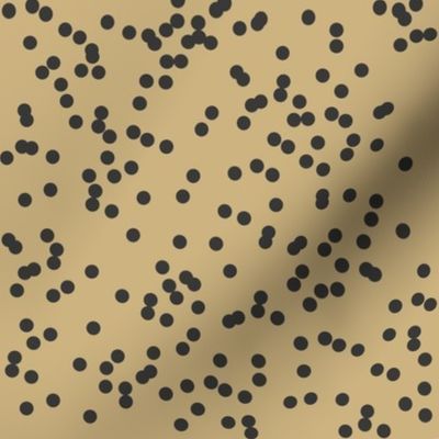 Confetti dots - washed black on sand yellow small dots || by sunny afternoon