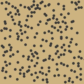 Confetti dots - washed black on sand yellow small dots || by sunny afternoon