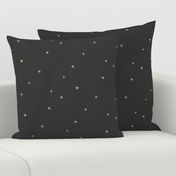 Stars - sand yellow on washed black tiny stars small stars || by sunny afternoon