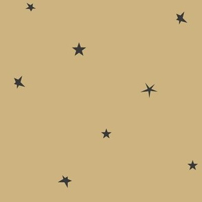 Tiny stars - graphite on sand yellow || by sunny afternoon 