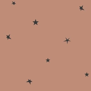 Small stars - washed black stars on clay || by sunny afternoon