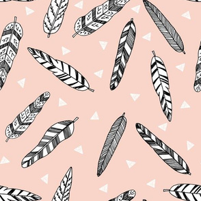 feathers fabric // nursery baby southwest nursery boho design - blush