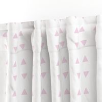 Tiny Triangles - White/Pretty Pink