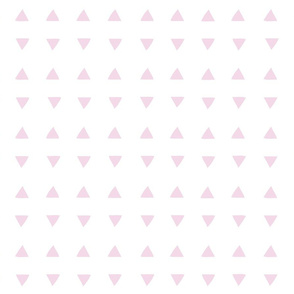 Tiny Triangles - White/Pretty Pink