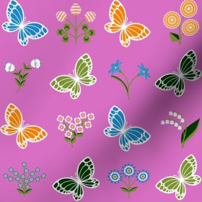 Butterflies and Flowers