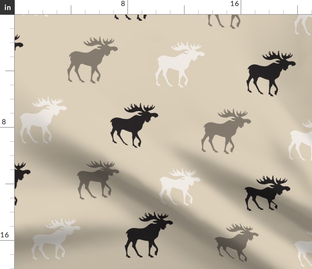 Big Moose - tan, brown, taupe, grey - Rustic Woodland-ch