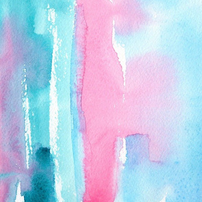 Turquoise watercolor love 