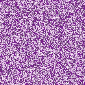 Alphabet Chaos - White on Purple