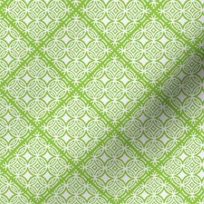 Lattice green and white