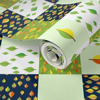 leaves cheater quilt