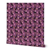 min pin fabric miniature pinscher dog ice cream design - amethyst