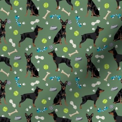 min pin dog toys fabric miniature pinscher dog toys design - medium green