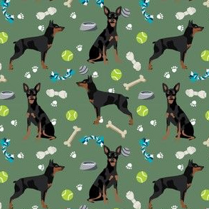 min pin dog toys fabric miniature pinscher dog toys design - medium green