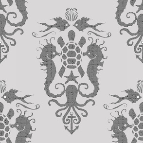 Damask Ocean grey