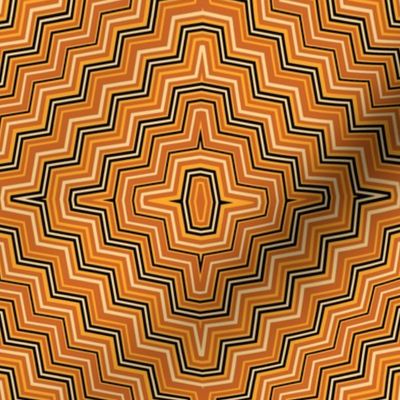 Burnt Orange and Yellow Concentric_ZigZags