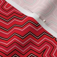Red and Pink Concentric ZigZags