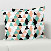 Geometric Triangles Salmon Eggshell