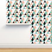 Geometric Triangles Salmon Eggshell