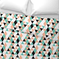 Geometric Triangles Salmon Eggshell